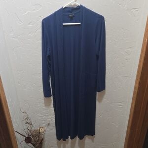 J. Jill Elegant Blue Long Cardigan